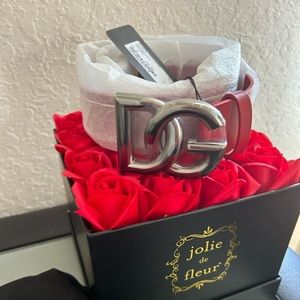 BNWT Dolce & Gabbana DG Logo Leather Belt
